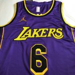 NBA 6 James Lakers 22-23 authentique Maillot Violet